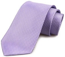 Men's Plaid Striped Tie Floral Patterned One Size Purple Silver Gingham