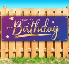 HAPPY BIRTHDAY Advertising Vinyl Banner Flag Sign Many Sizes CELEBRATE
