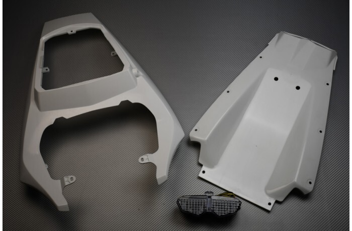 Carénage arrière repeint premium pour YAMAHA YZF R6 RJ09 2005 et feu clair