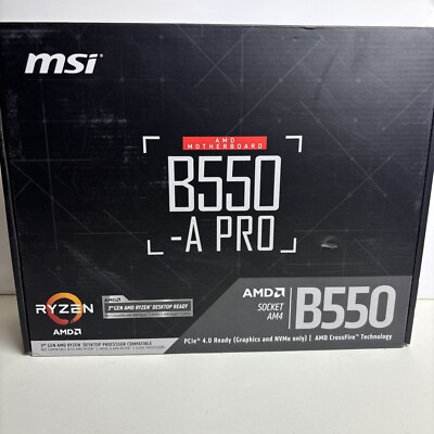 MSI B550-A PRO Socket AM4 DDR4 ATX Desktop Gaming Motherboard