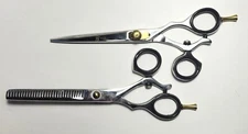 SurgiPoint Professional Salon Adjustable Swivel Scissors & Thinning Shears Set