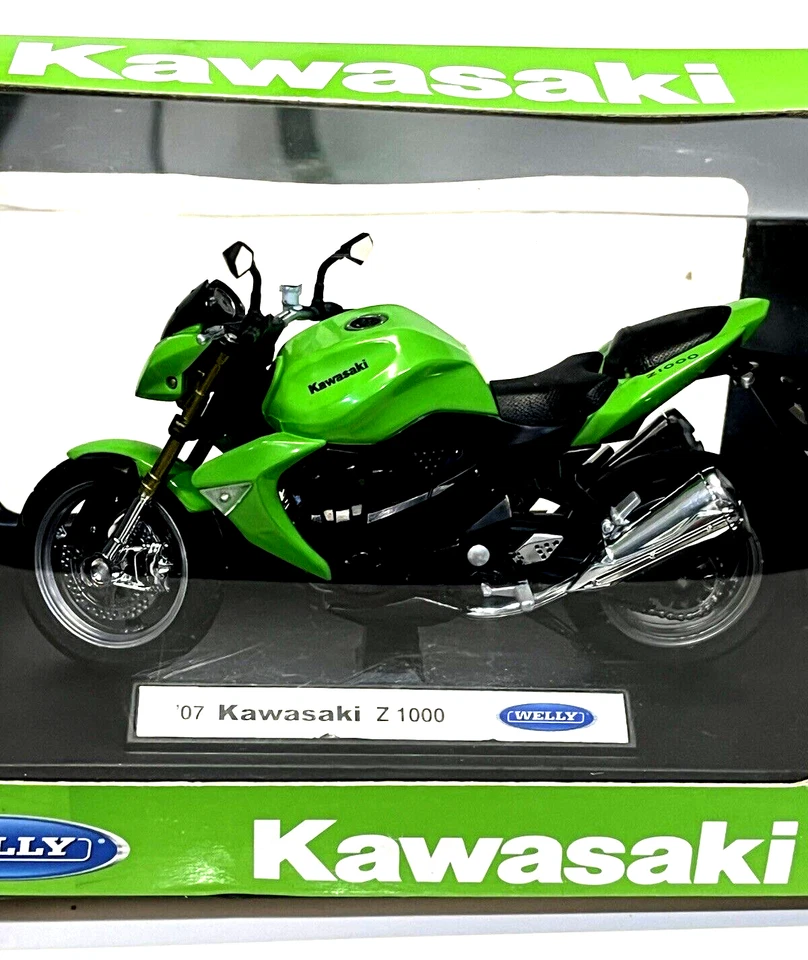 Welly 1/18 07 Kawasaki Z 1000 Green Model Motorbike New - Image 4 of 4