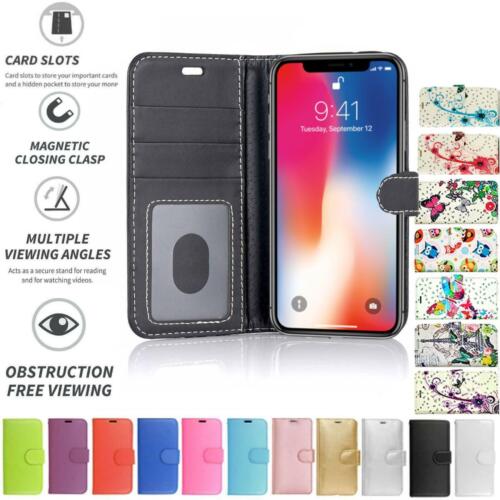 For Apple iPhone SE 2 Flip Case Book Pouch Wallet Cover Leather - Afbeelding 1 van 107