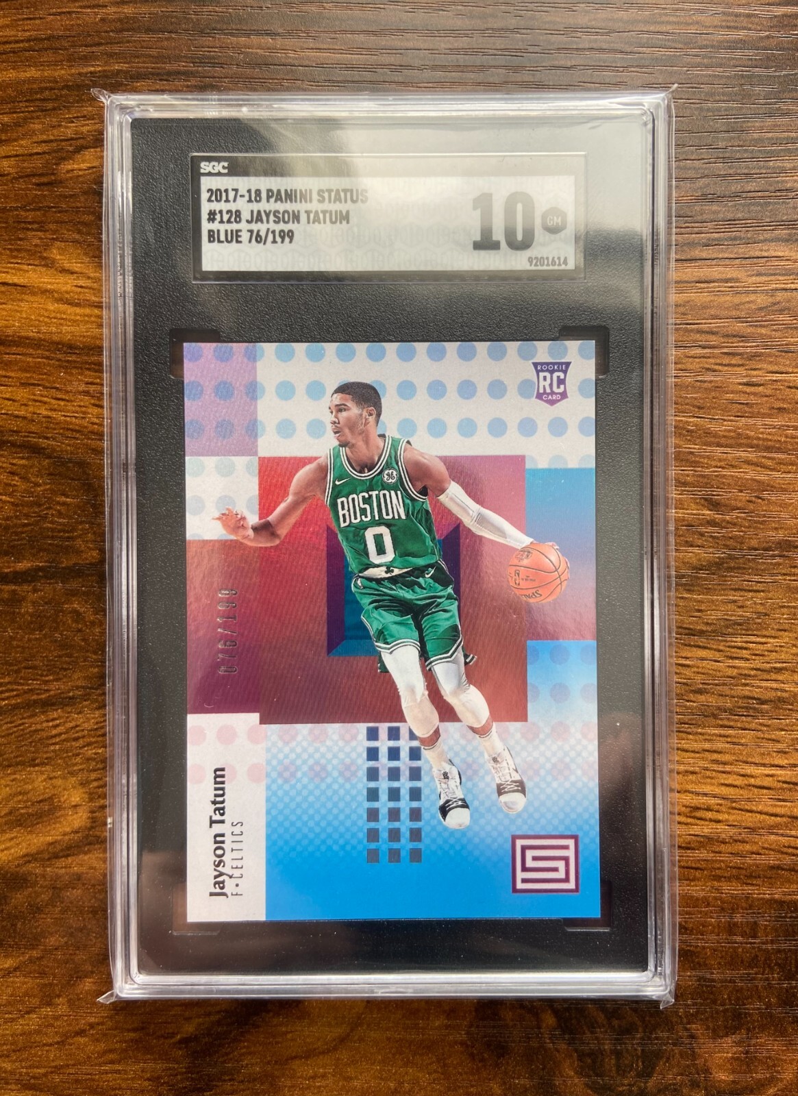 2017-18 Panini Status Jayson Tatum #128 Blue Parallel /199, GRADED SGC 10