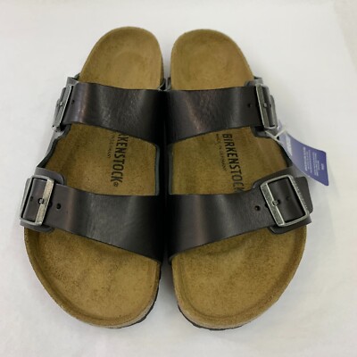 Birkenstock New w/ Box Arizona Vintage Wood Black Leather