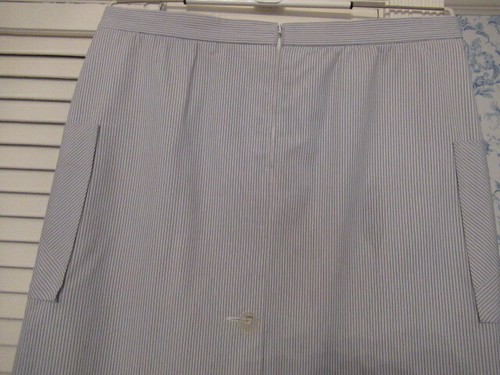 Vintage 80's Skirt-W.German-straight- w/2 pockets-lined-kick pleat-plus size - Picture 5 of 9
