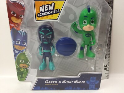 PJ Masks Gekko & Night Ninja 2 Figures New in Pack Hero Villain