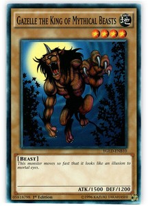 Gazelle the King of Mythical Beasts - YGLD-ENB10 - Common - 1st Edition x3 - Nea