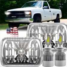 7x6'' 5x7'' LED Headlight Hi-Lo DRL For Chevy C1500 C2500 C3500 Suburban Pickup