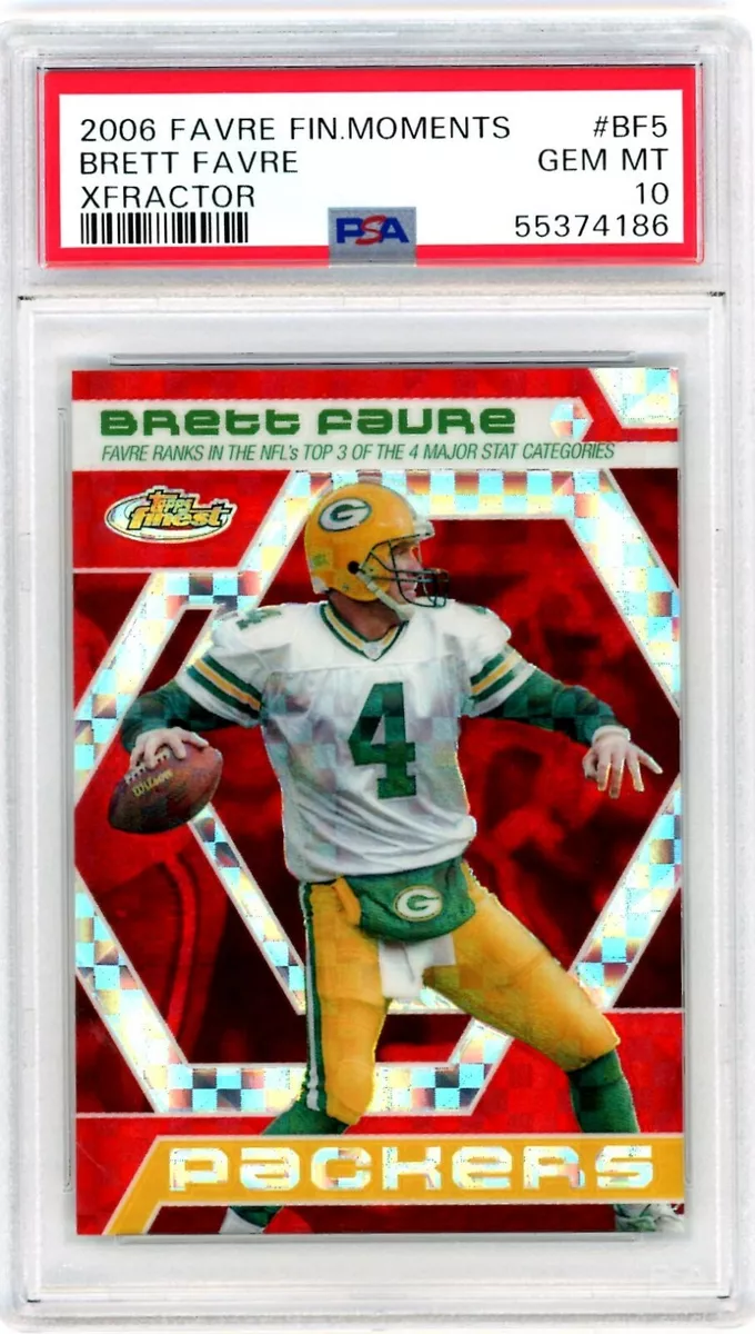 2006 Finest BRETT FAVRE Moments RED XFRACTOR 8/250 BF5 Gem Mint PSA 10 Pop  3