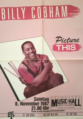 BILLY COBHAM 1987  FRANKFURT + orig. Concert Poster - Konzert Plakat - A1 F/U 20