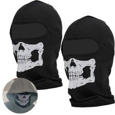 2PCS Cooling Balaclava Ghost Skull Face Mask Bike Motorcycle Helmet Hood