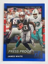 2017 Panini Donruss Patriots James White Blue Press Proof #193