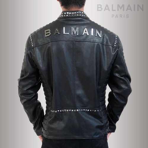 Balmain Studded Riders Jacket Men 8011 Size 48 New Item from JPN Limited Rare