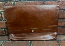 Vintage Gold-Pfeil Sport Leather Document Portfolio Briefcase W. Germany Brown