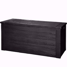 Outdoor Garden Storage Black Box 300L Waterproof Cushion Chest 120x45x57cm