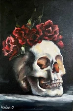 Original Oil Painting on Canvas Ukrainian Artist Woman with