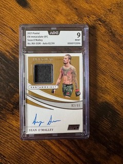 Sean O'Malley UFC 2021 Panini Immaculate Memorabilia Autographs 82/99 AOG 9