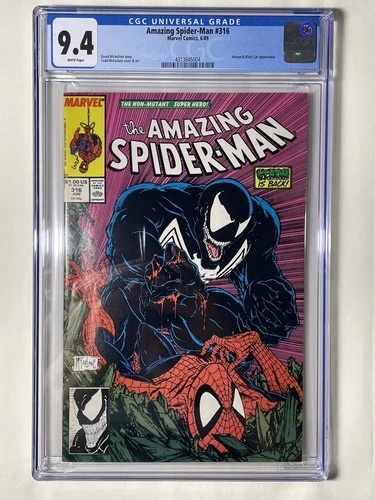 The Amazing Spider-Man #316  1st Full Cover Appearance of Venom CGC 9.4 GRADED