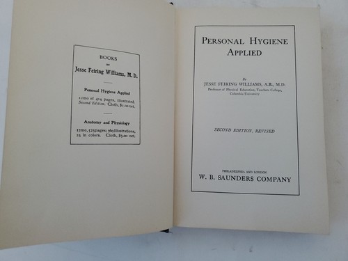 HYGIÈNE PERSONNELLE APPLIQUÉE par Jesse Feiring Williams 2ème édition révisée 1926 HC - Photo 10/10