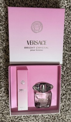 Versace Bright Crystal Eau de Toilette 2 Piece Gift Set, New In Box