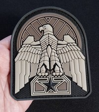 INDUSTRIAL EAGE 3D PVC Rubber Hook Backing Bag Uniform Morale Combat PATCH ~ MSM