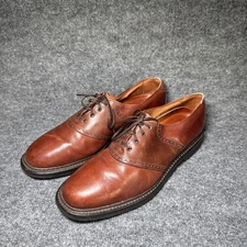 Allen Edmonds Canfield Leather Oxford Dress Shoes Brown Brogue Mens 10.5 B