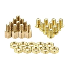 M4 Hex Brass Standoff Spacer 7mm+6mm Male-Female Pillar Screw Nut Kit 10 Sets