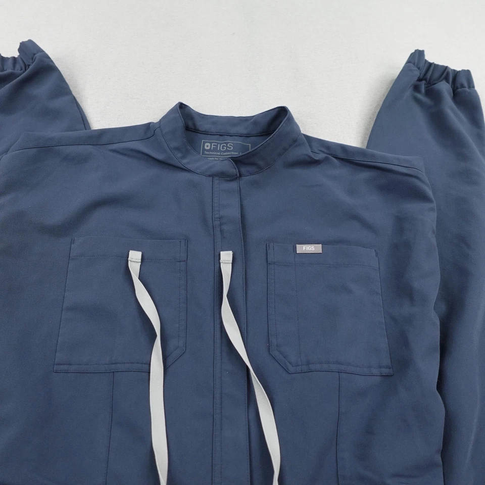 Mono Exfoliante FIGS Mujer Medio Azul Rafaela Carga Mono Enfermera Médico Foto 2 de 4