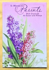 Happy Easter, To Wonderful Parents./Large Format Greeting Card  Envel 5.5x8" .