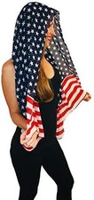 USA American Flag Patriotic Scarf