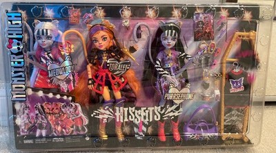 Monster High G3 HTF Hissfits 3 Pack Meowlody Toralei Purrsephone dolls MIB 2024