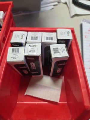 Lot Of 7 Pcs Halco 107010 JC10 12V 20W Light Bulbs 