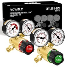 RX WELD Oxy Acetylene Regulator Set, CGA540 CGA200, B Size