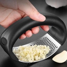 Stainless Steel Garlic Press Crusher Mincer Kitchen Tool Ginger Nut Squeezer
