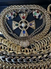 Vintage Bold Gold Tone Jewelry lot (20): Trifari, Monet, Craft, Sarah Coventry