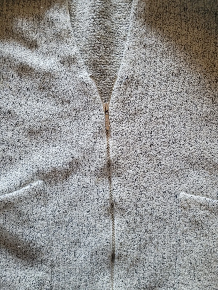 Cárdigan suéter chaqueta rara vintage Lee "Prendas de punto garantizadas" mezcla de lana para hombre