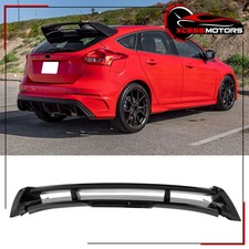 Fits 12-18 Ford Focus Hatchback Gloss Black Rs Style Roof Spoiler Visor Wing Abs