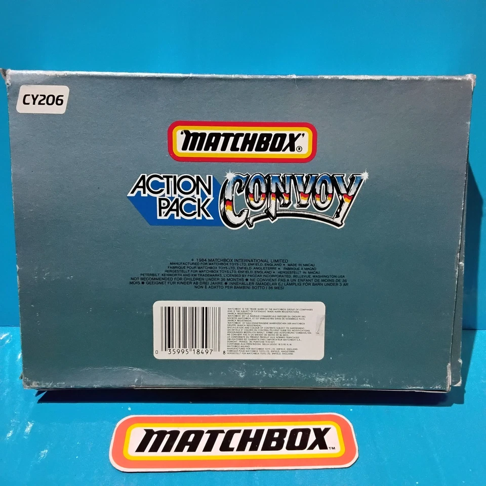 1987 MATCHBOX ACTION PACK CONVOY CY206 BRITISH TELECOM PETERBILT OPEL FORD SET - Image 3 of 4