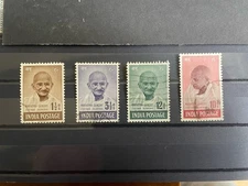 SG 305-308 India 1948 Mahatma Gandhi set of 4 Good Used .