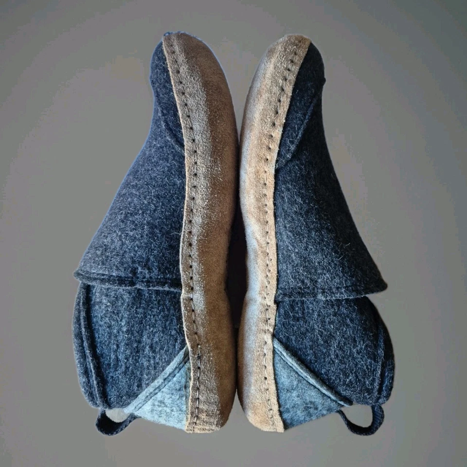 BOTAS ZAPATILLAS WOOLFIT TAIGA/GRIS OSCURO/SUELA DE CUERO/VARIAS TALLAS/USADAS Foto 3 de 4