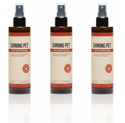 Shining Pet Silky Hair Detangler Premium K Beauty Pet Grooming Spray 3 x 6.67 oz