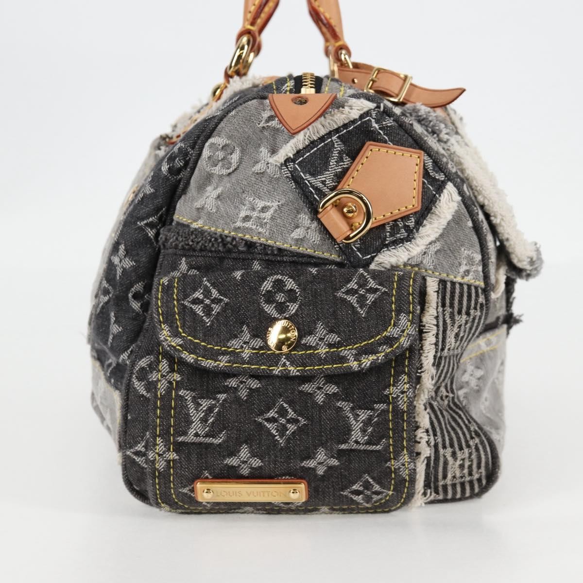 LOUIS VUITTON Monogram Denim Patchwork Speedy 30 … - image 4
