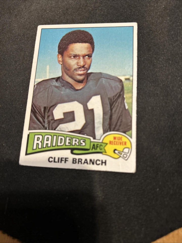 1975 Topps Rookie RC Card #524 Cliff Branch Oakland Raiders VgEx Free Shipping! - Image 2 of 3