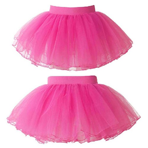 Kids Girls Tulle Layered Ballet Dance Tutu Skirt Elastic Waist Mesh Party Skirts - Picture 6 of 79