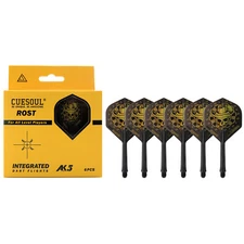 CUESOUL Integrated Dart Shaft and Flights 6 Pcs Standard Shape-Gold Skull 28mm