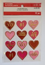 Red  Pink Hearts Valentine's Day Love Scrapbooking Stickers By Recollections
