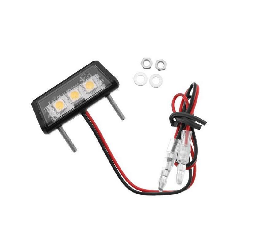 Éclairage de plaque LED Koso universel en aluminium noir pour moto