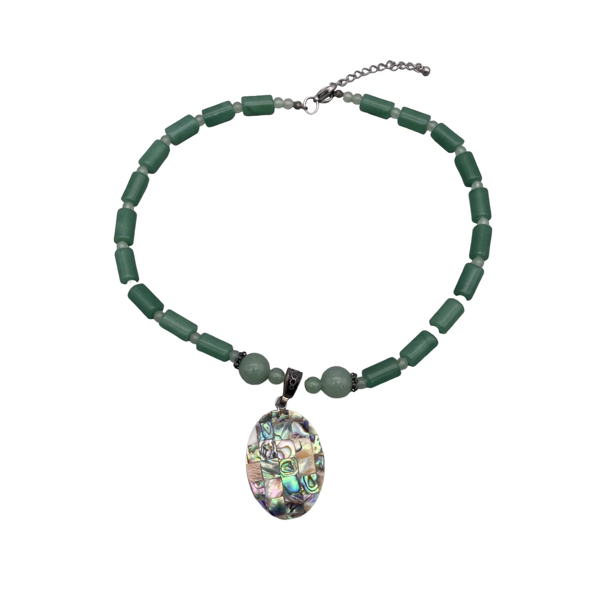 Jade necklace with shell cheap pendant
