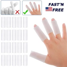 20Pcs Gel Finger Cots Silicone Finger Protectors Thumb Protector Covers Hot USA